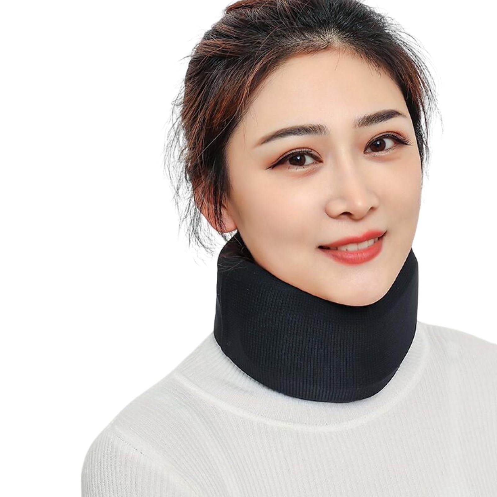 Neck Brace Soft Breathable Pain Relief Posture Correction Anti-Snoring Support Cervical Collar Ergonomic Neck Protector Brace for Sleeping, Adjustable Neck Support Brace Light Green S